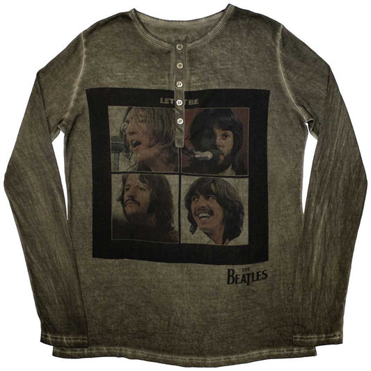 The Beatles Long Sleeve T-Shirt: Let It Be Stone Wash