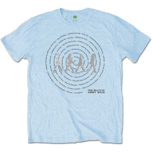 The Beatles T-Shirt: Abbey Road Songs Swirl Foiled