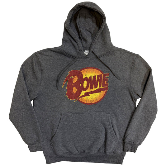 David Bowie Pullover Hoodie: Vintage Diamond Dogs Logo