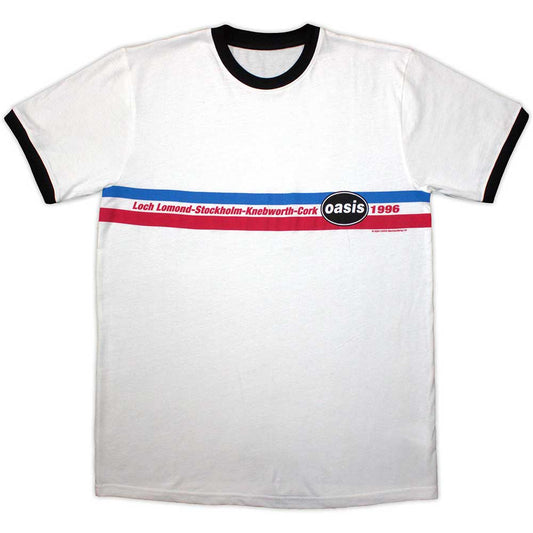 Oasis T-Shirt: 1996 Tour Horizontal Stripes