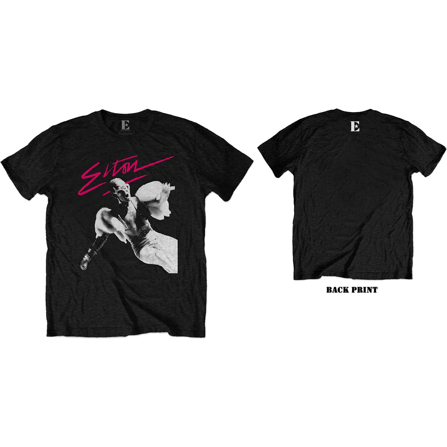 Elton John T-Shirt: Pink Brush