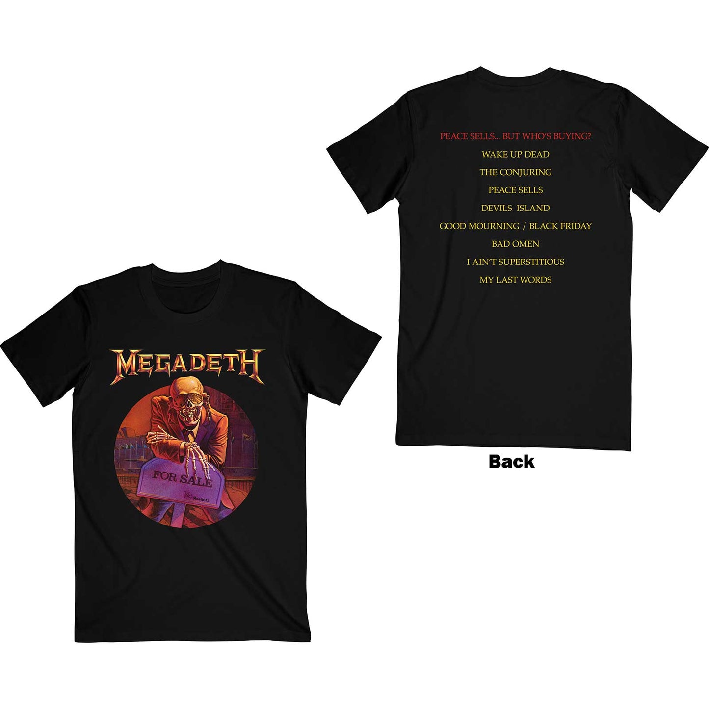 Megadeth T-Shirt: Peace Sells… Track list