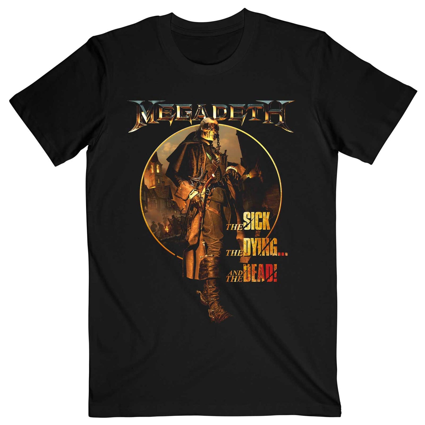 Megadeth T-Shirt: The Sick The Dying … And the Dead Circle Album Art