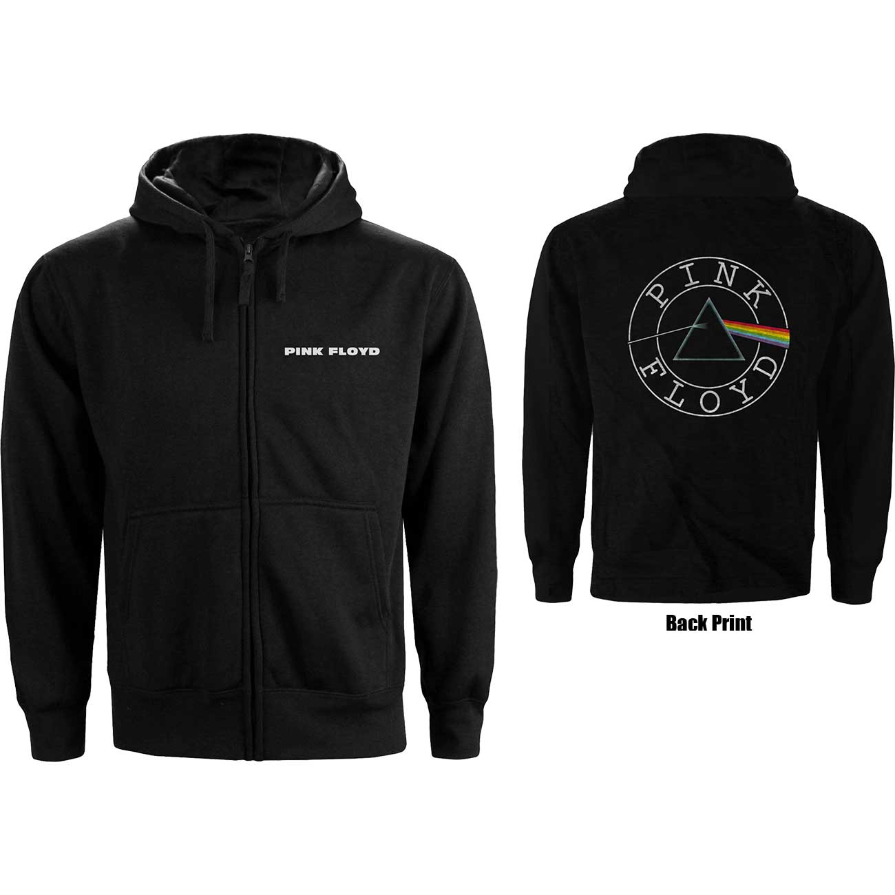 Pink Floyd Zipped Hoodie: Circle Logo