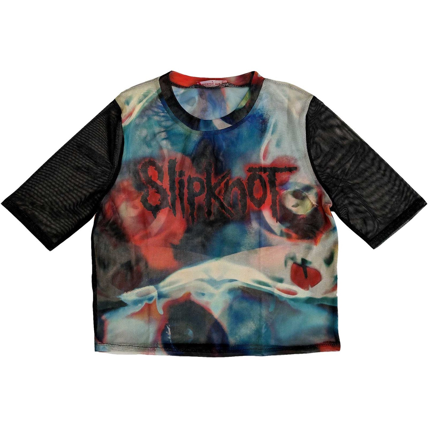 Slipknot Ladies Crop Top: Face & Logo