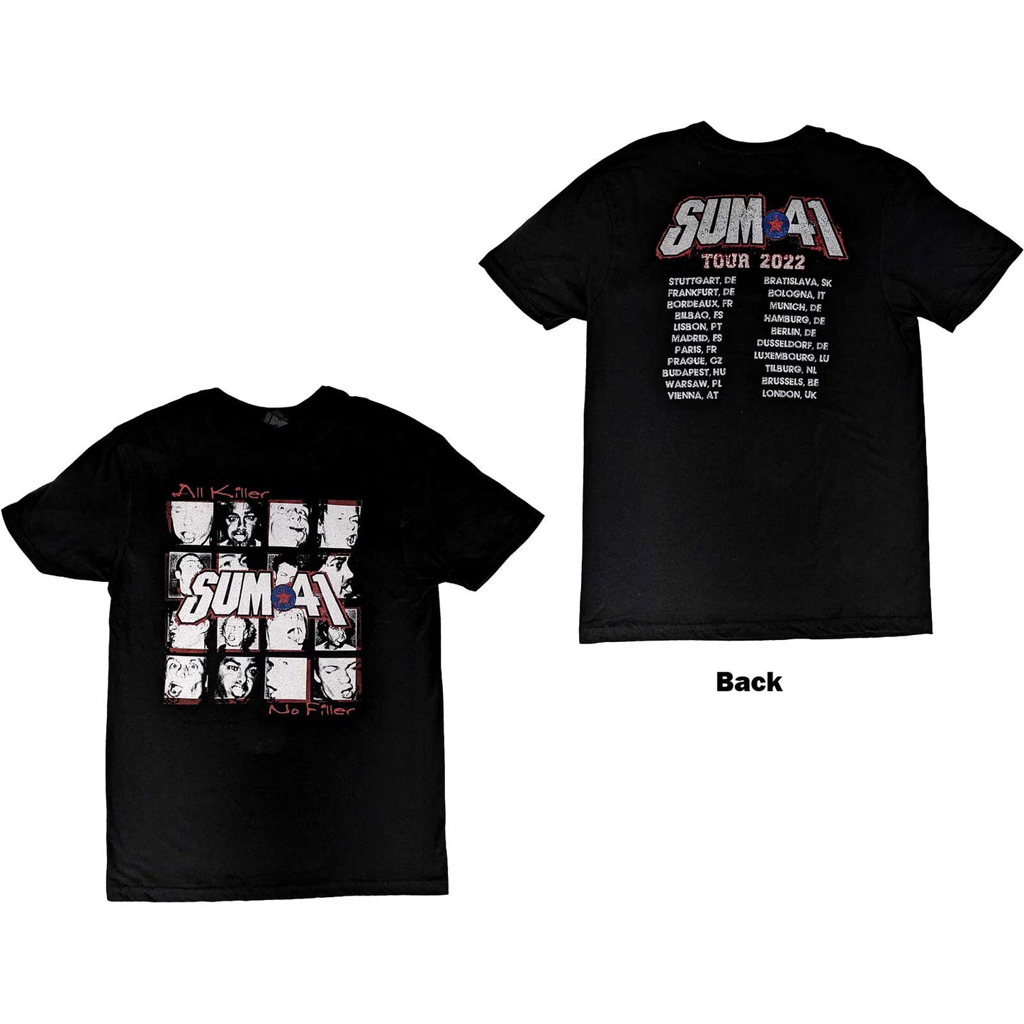 Sum 41 T-Shirt: All Killer No Filler European Tour 2022