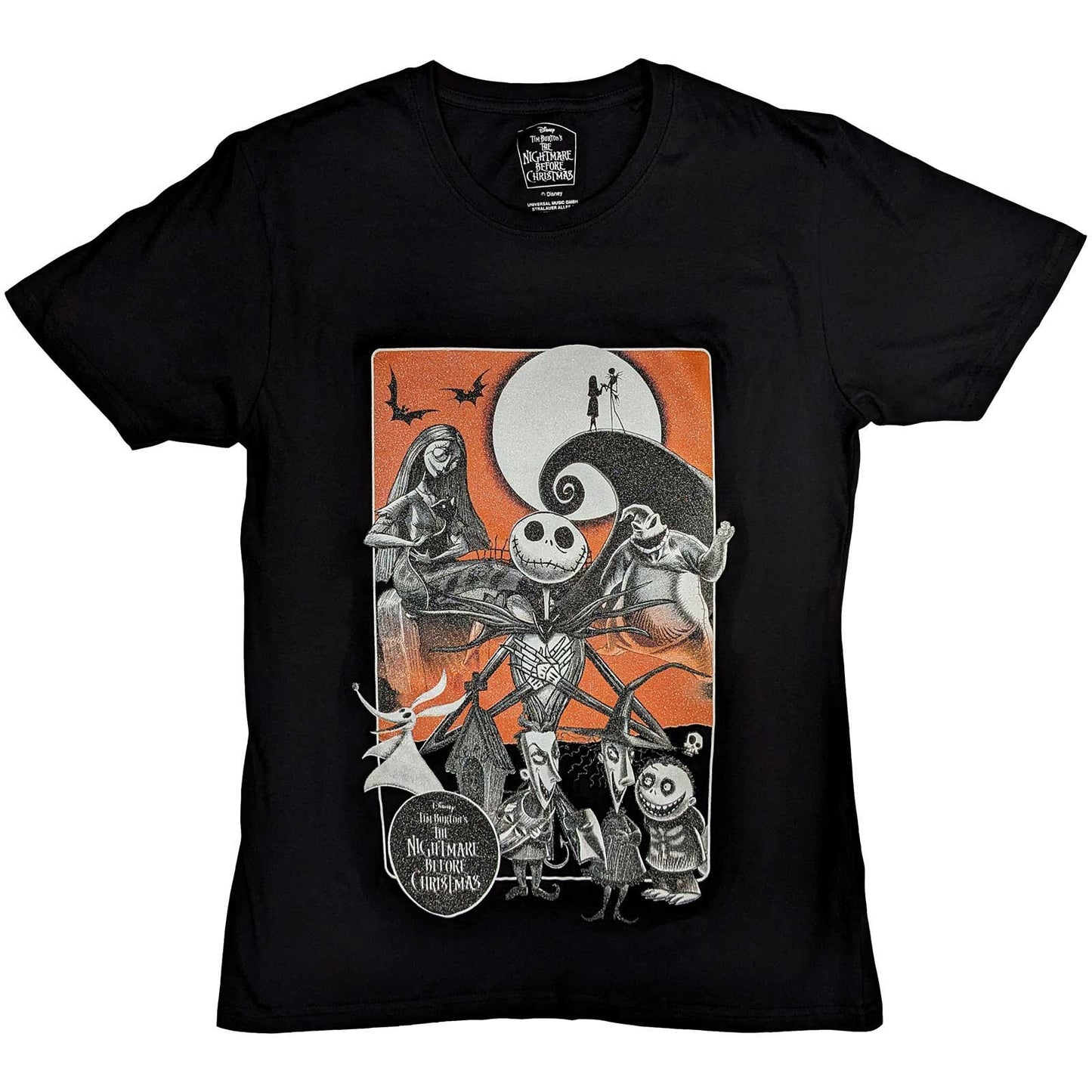 Disney T-Shirt: The Nightmare Before Christmas Orange Moon