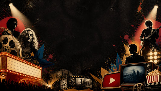 Classic Rock Universe collage of cinema, television and streaming imagery