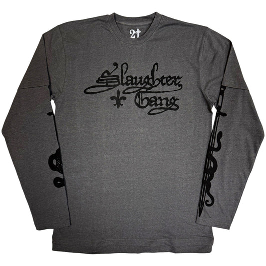 21 Savage Layered Long Sleeve T-Shirt: Slaughter Gang