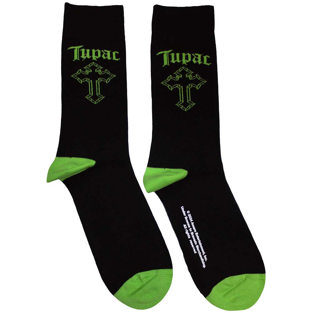 Tupac Socks: Green Cross