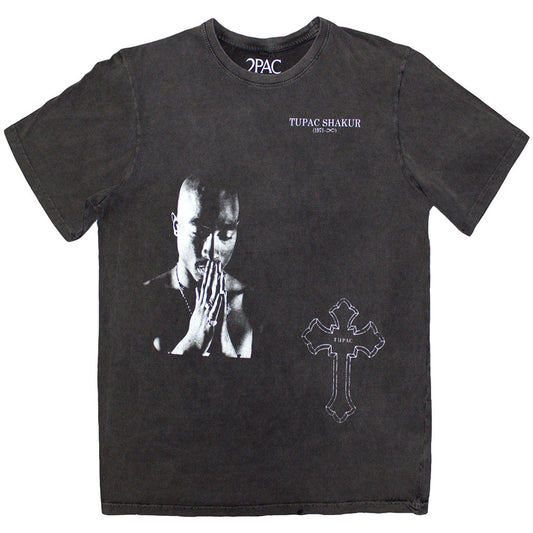 Tupac Stone Wash T-Shirt: Photo Cross