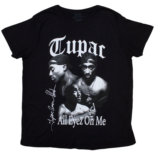 Tupac Ladies T-Shirt: All Eyez B&W