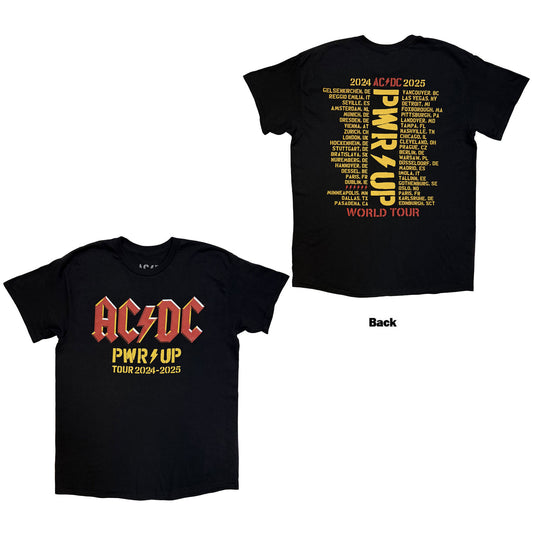 AC/DC T-Shirt: PWR-UP Logo World Tour '24-'25