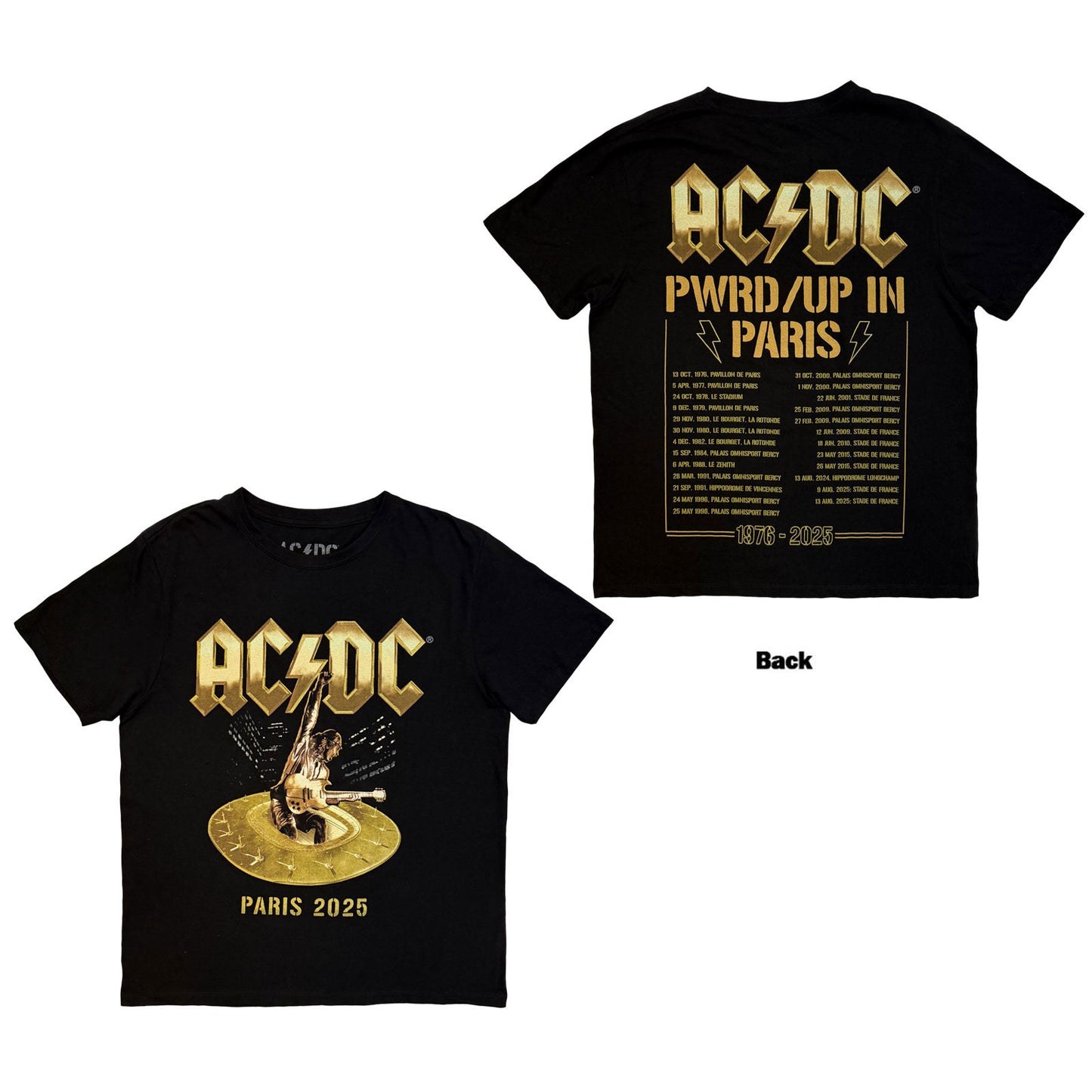 AC/DC T-Shirt: PWR'D-UP In Paris EU Tour '25