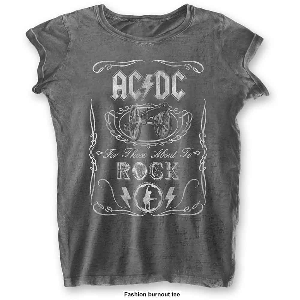 AC/DC Ladies Burnout T-Shirt: Cannon Swig