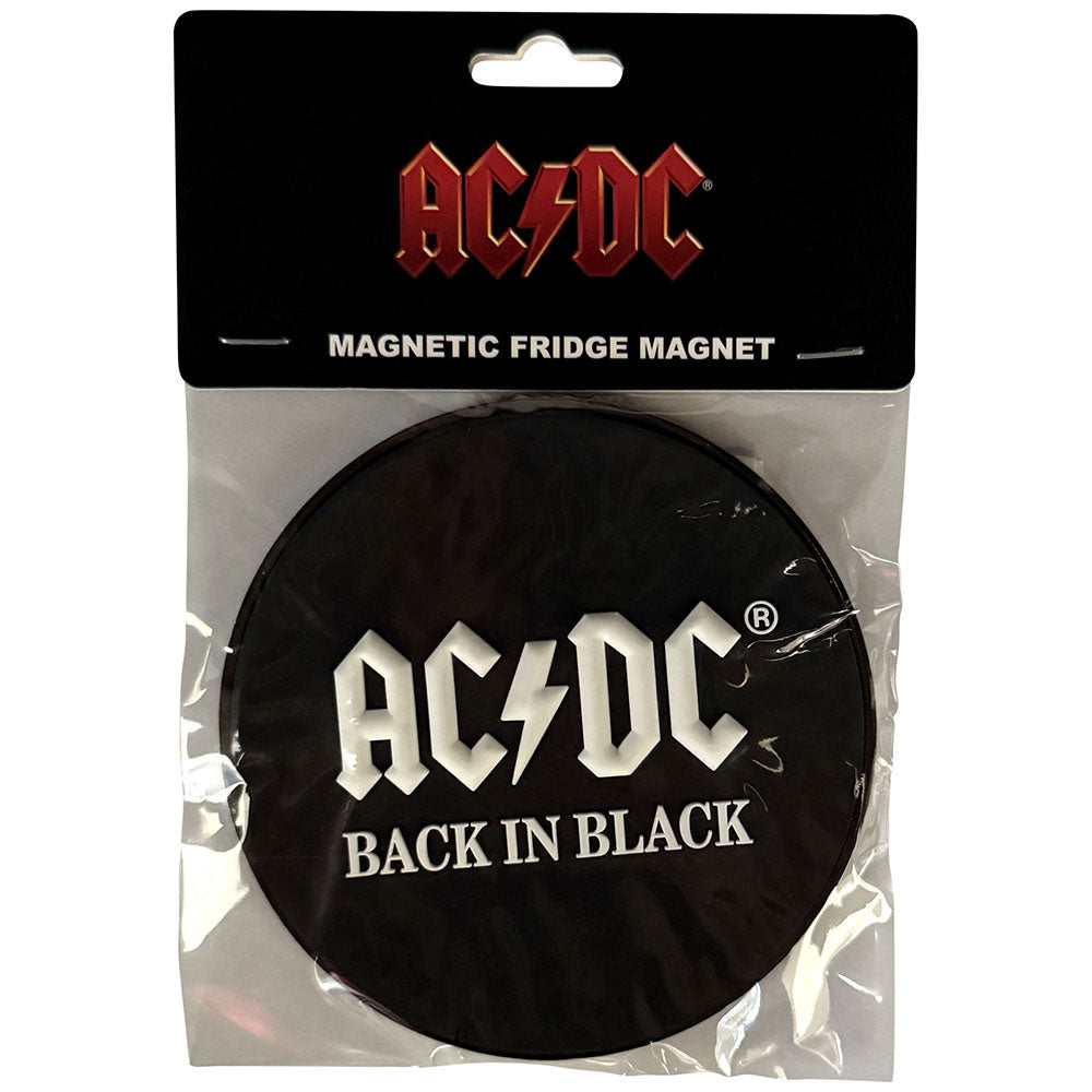 AC/DC Premium Fridge Magnet: Back In Black