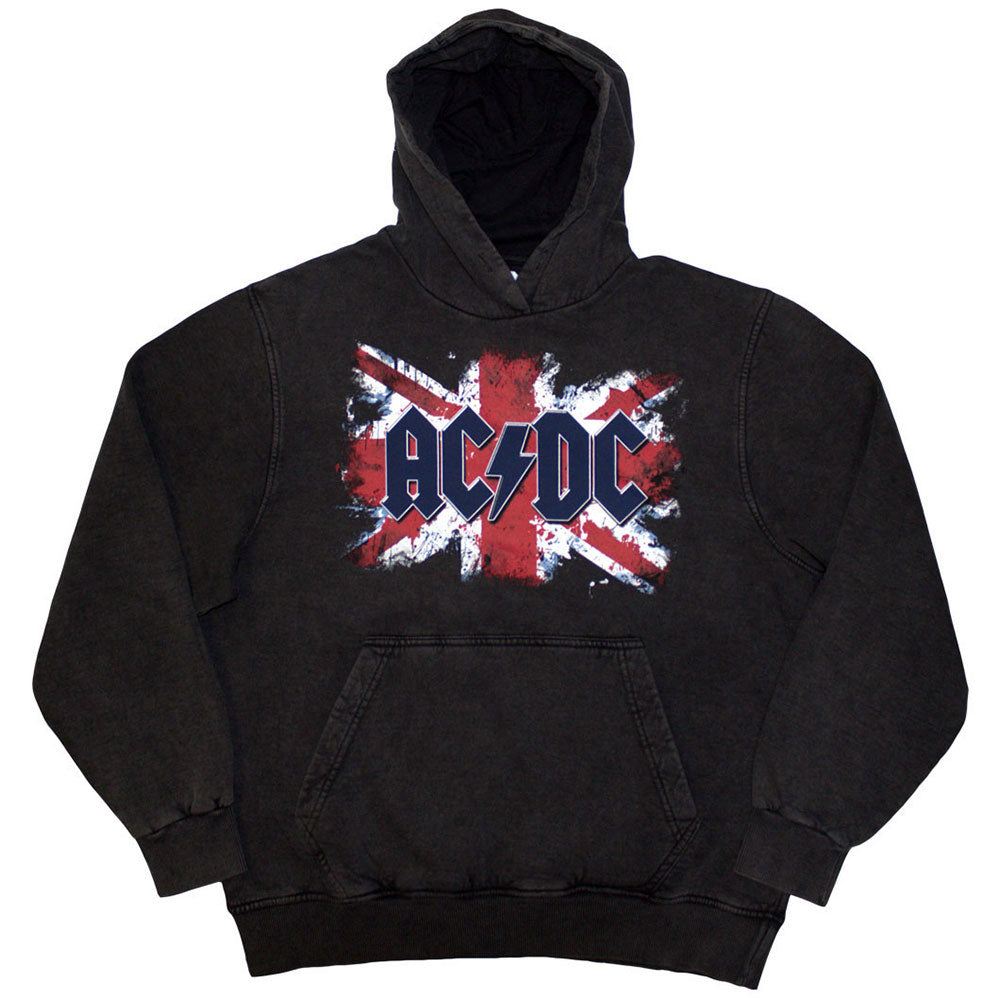 AC/DC Stone Wash Pullover Hoodie: Flag