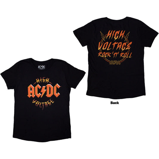AC/DC Ladies T-Shirt: High Voltage RnR
