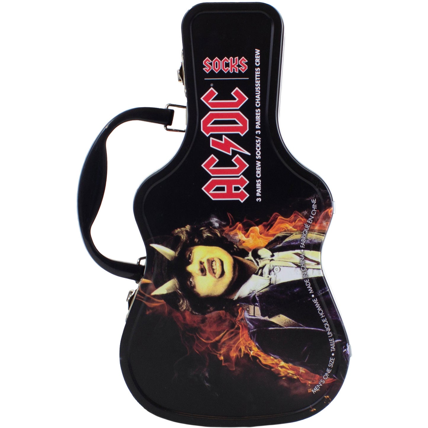 AC/DC Sock Guitar Tin: Logos
