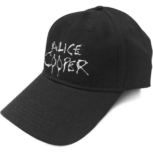Alice Cooper Baseball Cap: Dripping Logo Sonic Silver