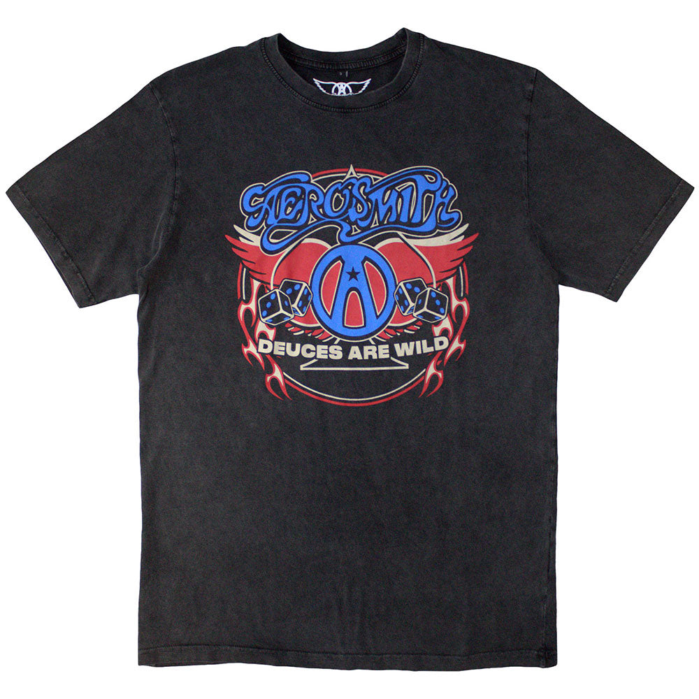 Aerosmith Stone Wash T-Shirt: Rainbow Spade