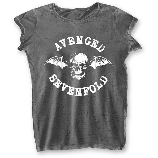 Avenged Sevenfold Ladies Burnout T-Shirt: Deathbat