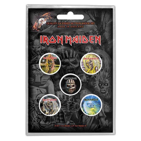 Iron Maiden Badge: The Faces of Eddie