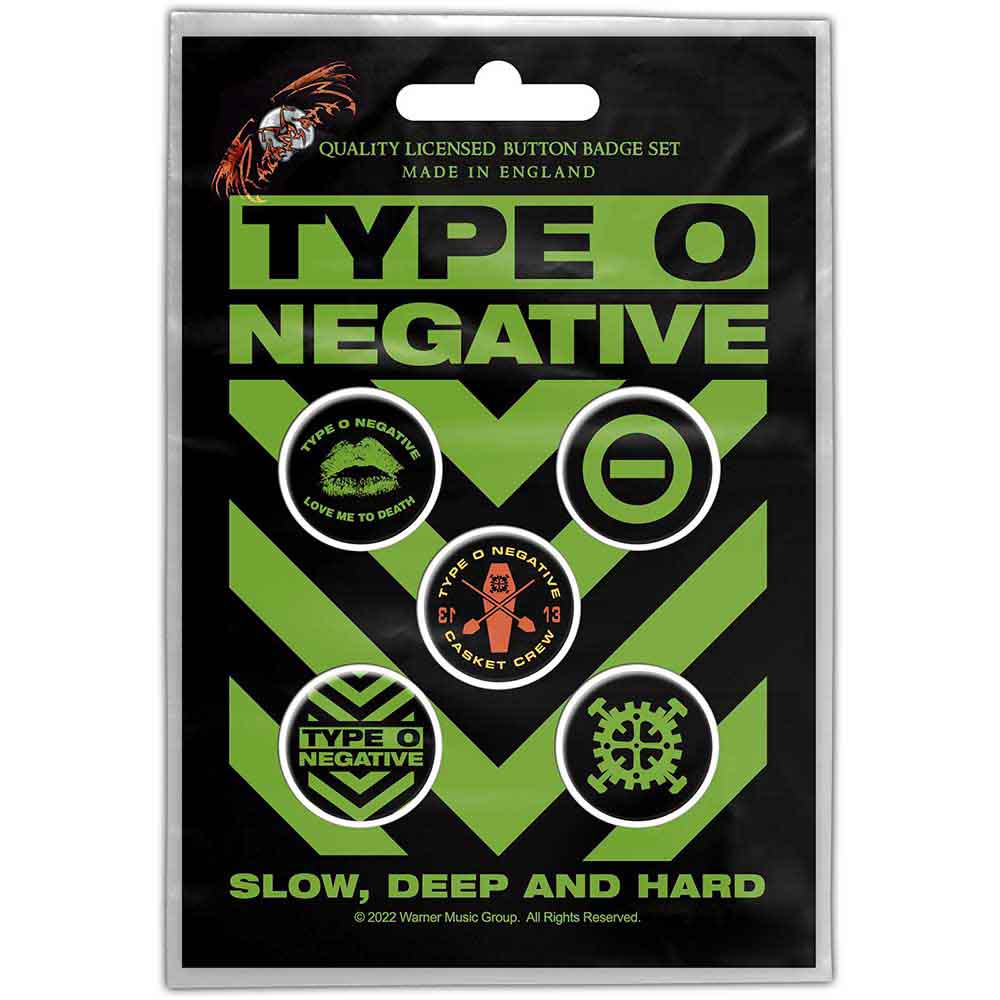 Type O Negative Badge: Slow  Deep & Hard