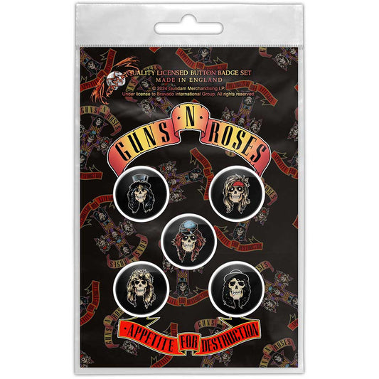 Guns N' Roses Badge: Appetite For Destruction