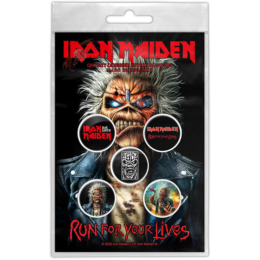 Iron Maiden Badge: Run For Your Lives