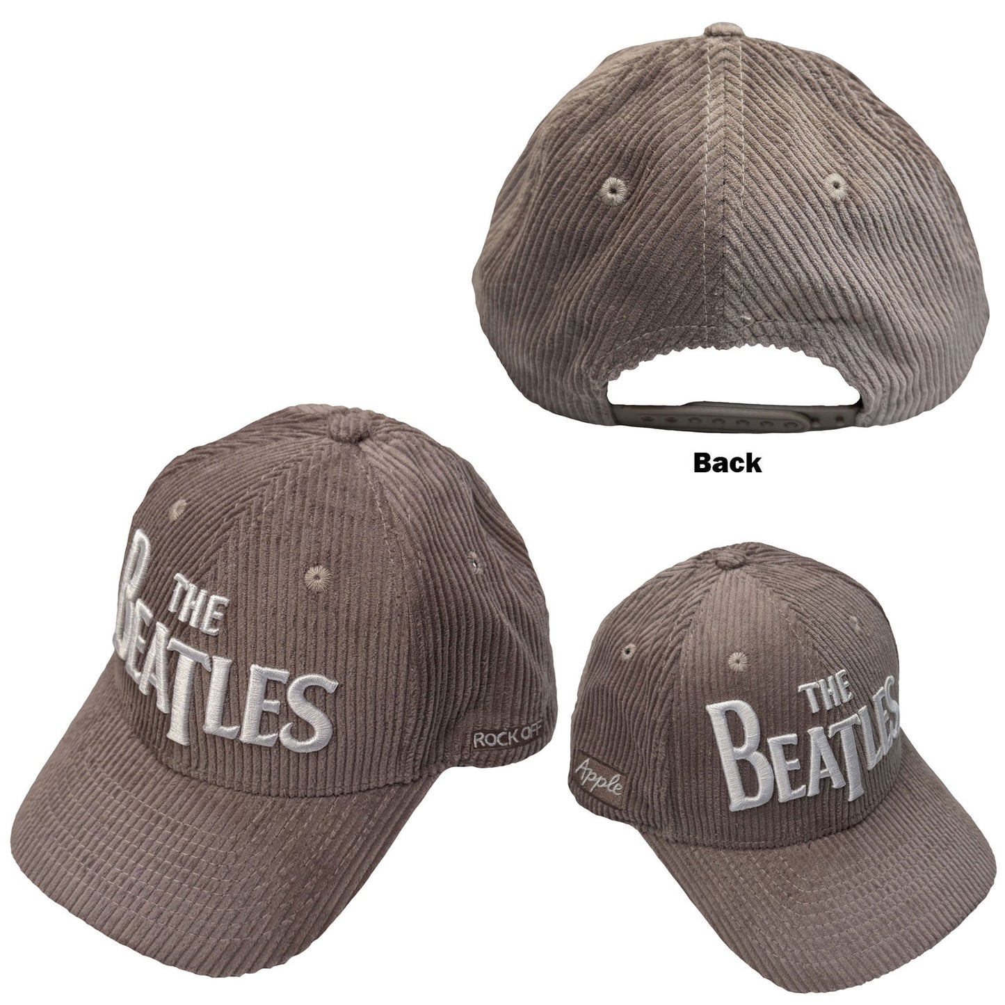 The Beatles Baseball Cap: Drop T Logo & Apple Corduroy