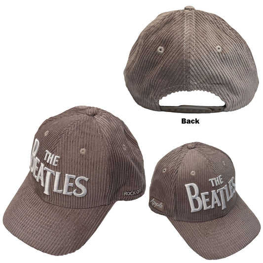 The Beatles Baseball Cap: Drop T Logo & Apple Corduroy