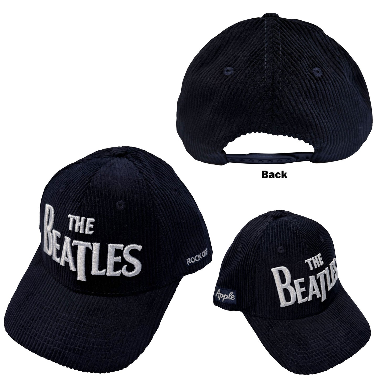 The Beatles Baseball Cap: Drop T Logo & Apple Corduroy