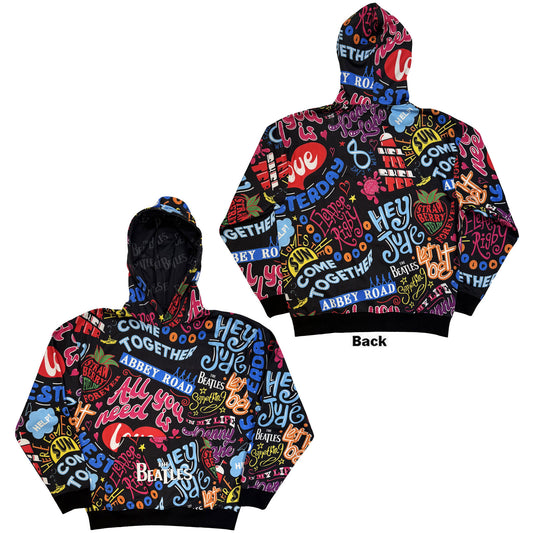 The Beatles Pullover Hoodie: Song Titles