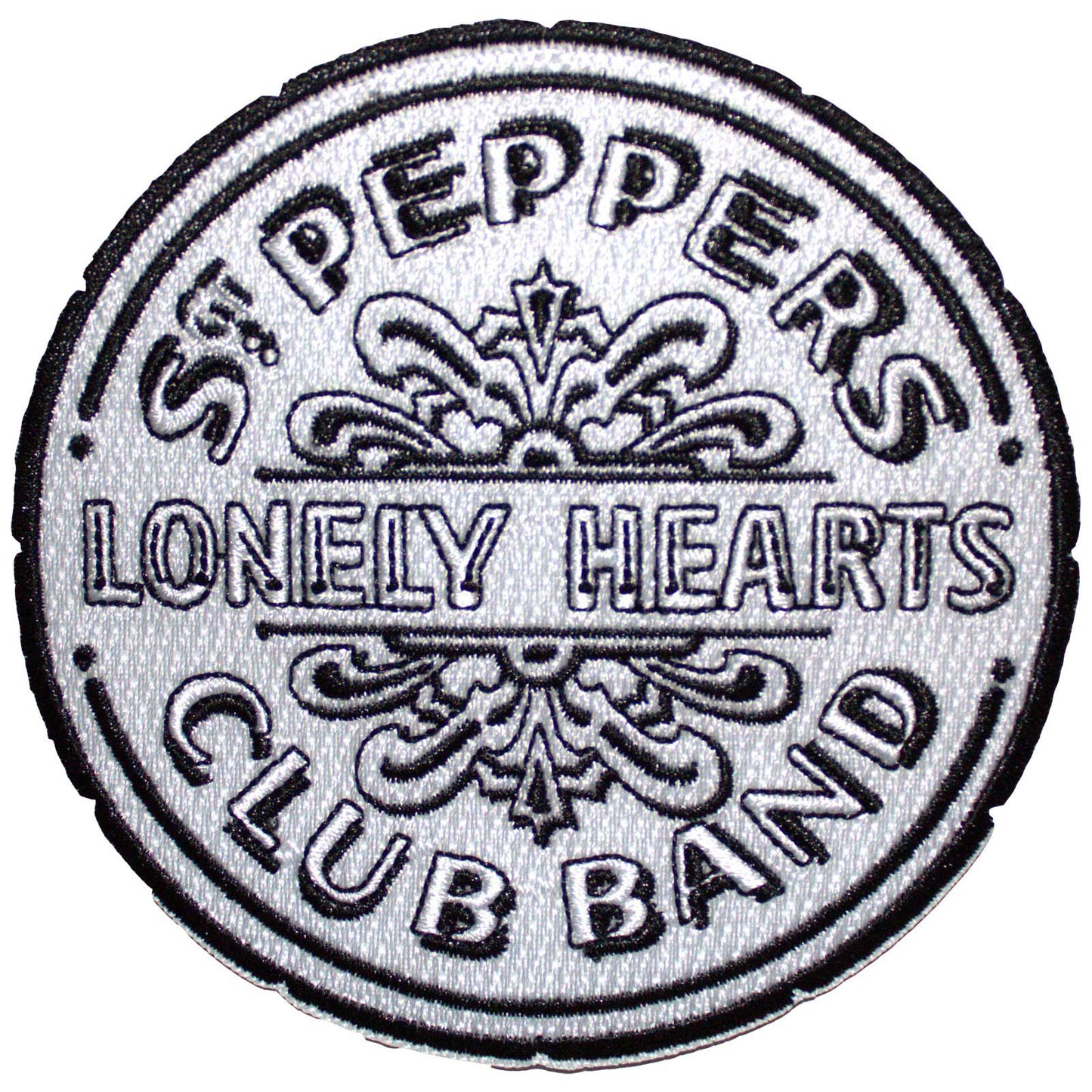 The Beatles Patch: Sgt Pepper Drum B&W