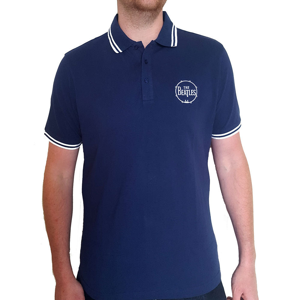 The Beatles Polo Shirt: Drum Logo