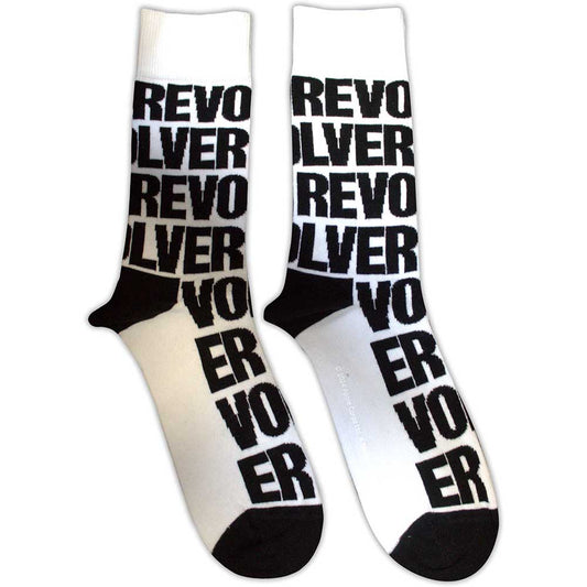The Beatles Socks: Revolver Text Repeat