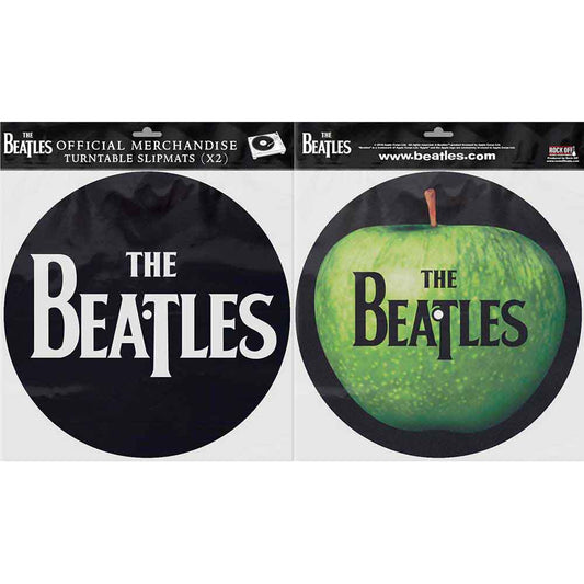 The Beatles Turntable Slipmat Set: Drop T Logo & Apple