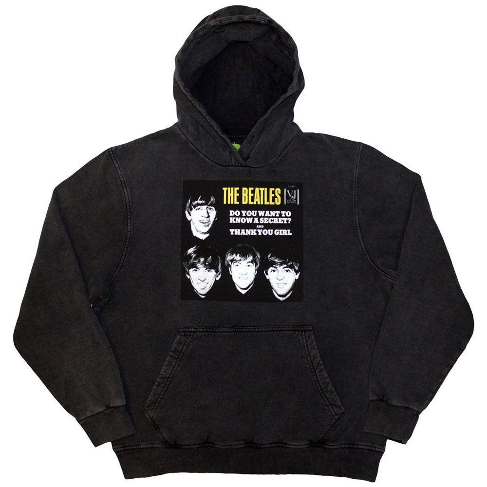 The Beatles Stone Wash Pullover Hoodie: VJ Secret Sleeve