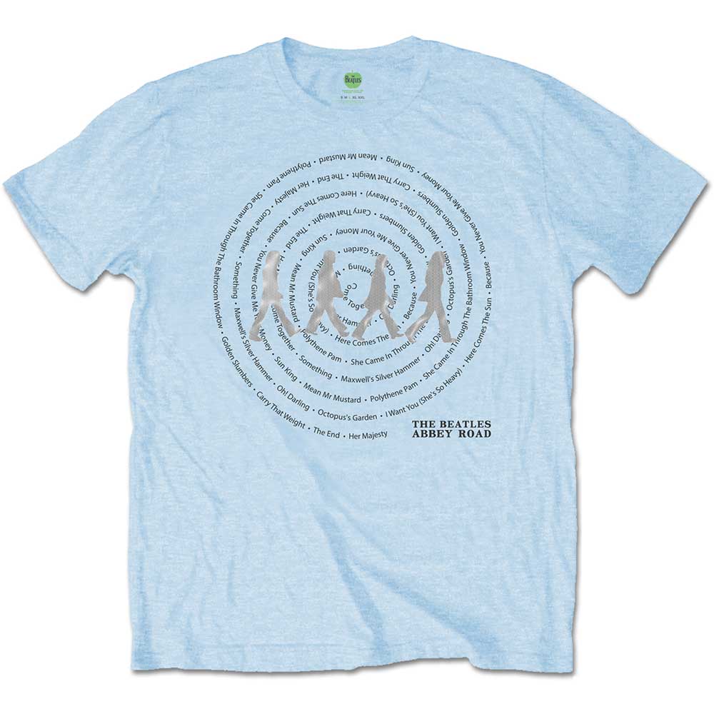 The Beatles T-Shirt: Abbey Road Songs Swirl Foiled