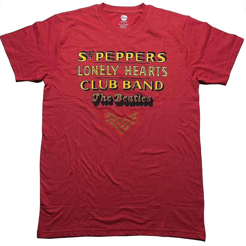 The Beatles T-Shirt: Sgt Pepper Stacked Crystals