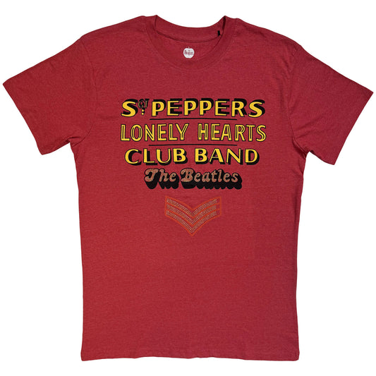 The Beatles T-Shirt: Sgt Pepper Stacked Crystals