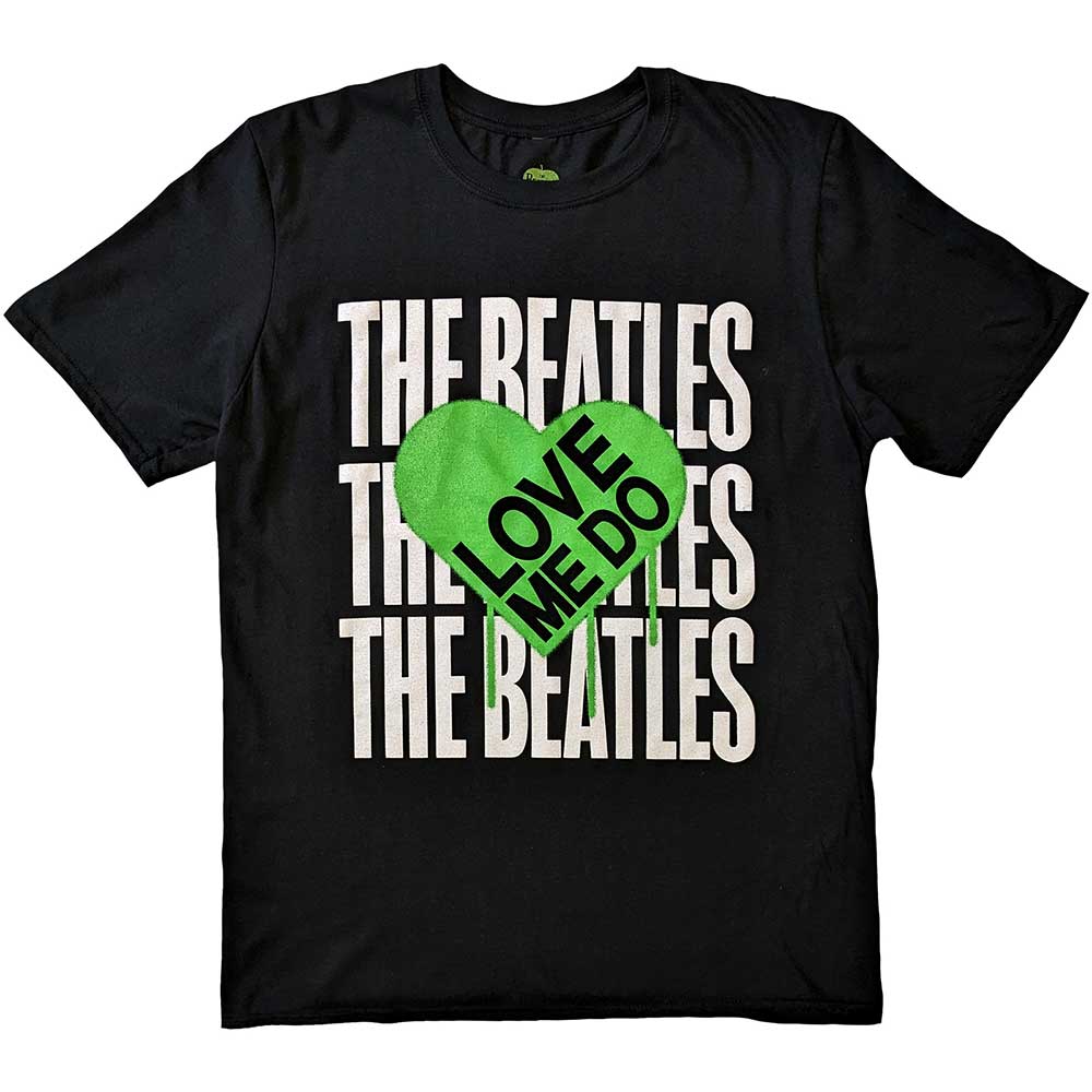 The Beatles T-Shirt: Love Me Do Graffiti Heart