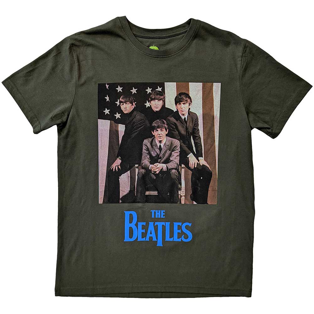The Beatles T-Shirt: US Flag Photo