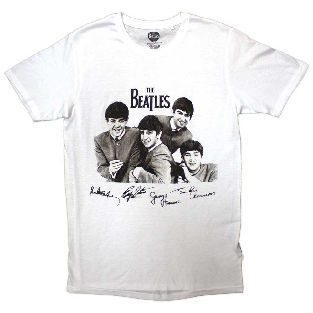 The Beatles T-Shirt: Mop Tops & Signatures