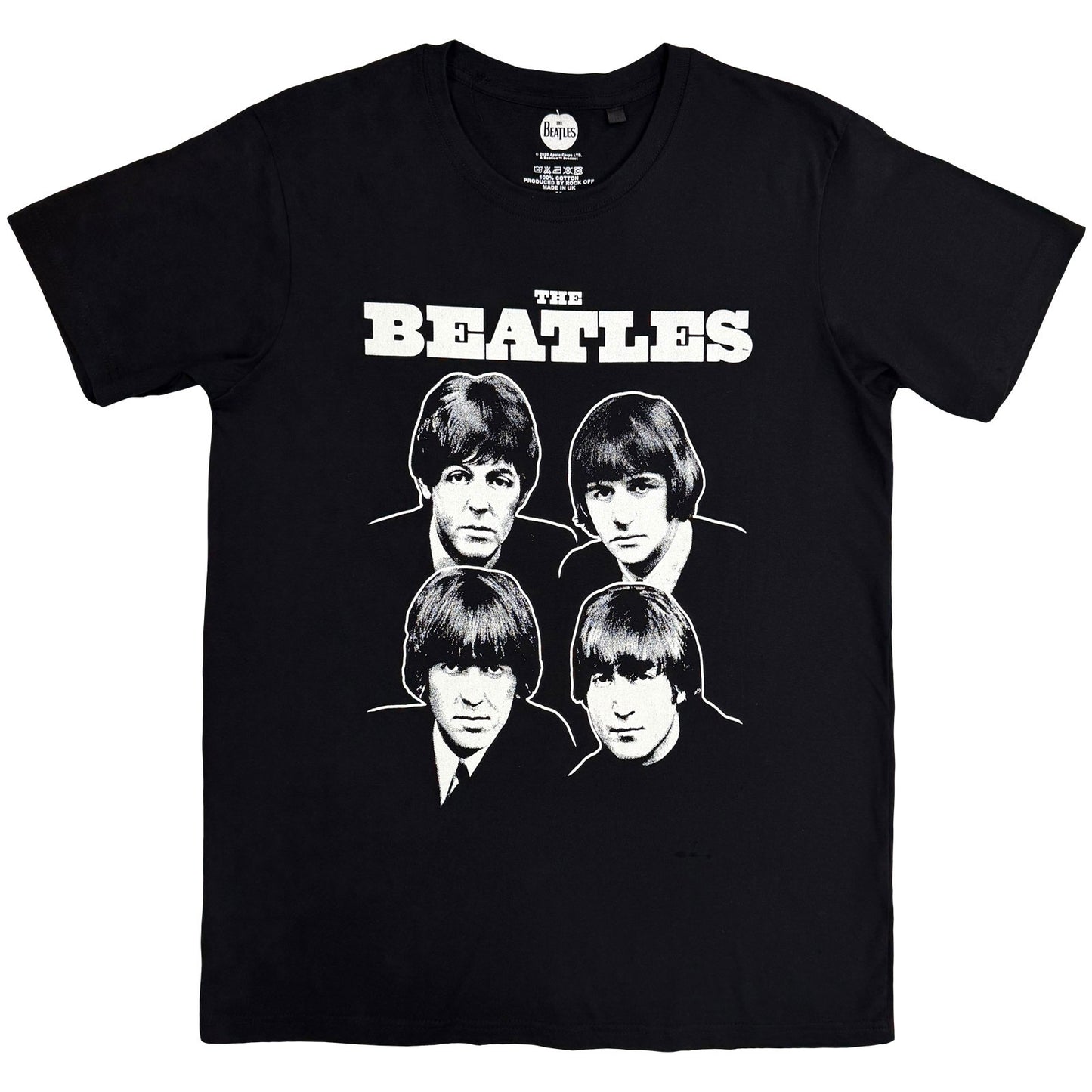 The Beatles T-Shirt: Black & White Band