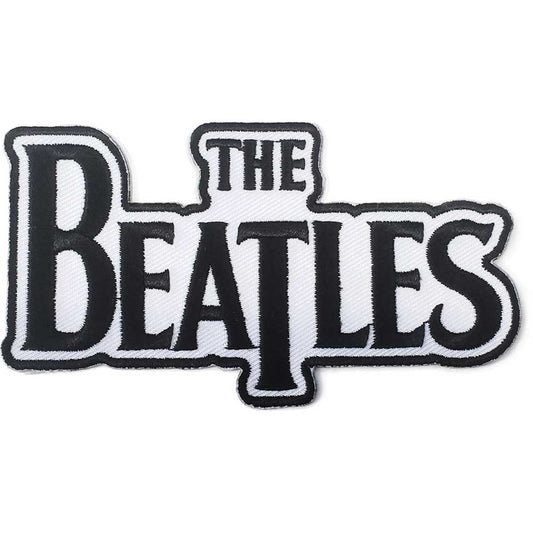 The Beatles Patch: Drop T Logo Die Cut black on white