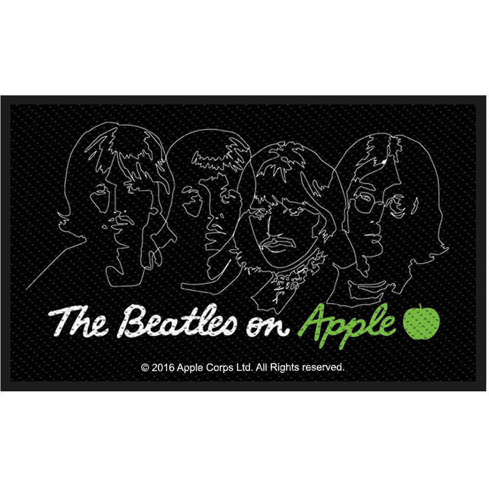 The Beatles Patch: On Apple (White on Black)