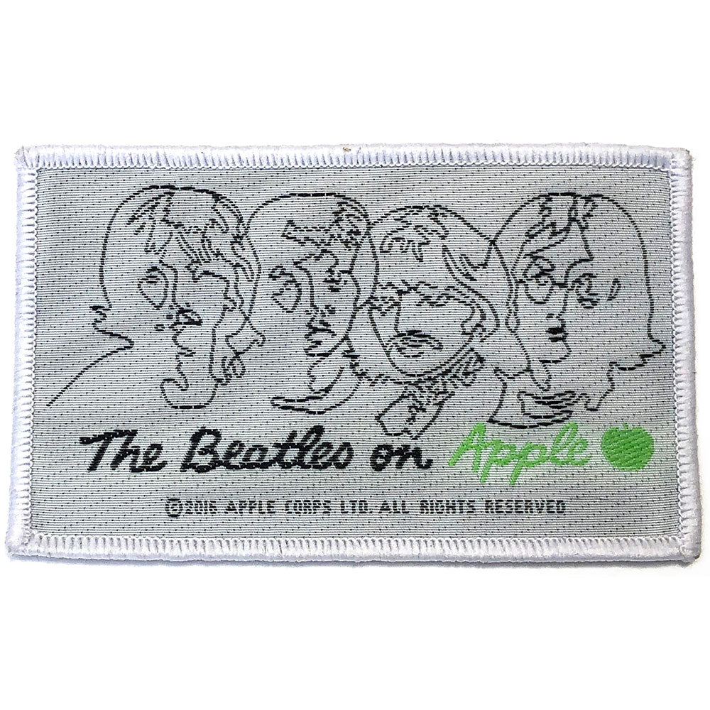 The Beatles Patch: Beatles On Apple Black On White