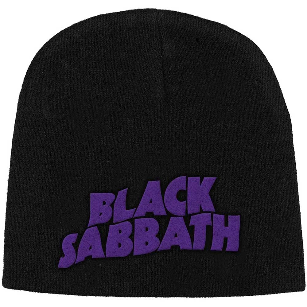 Black Sabbath Beanie Hat: Purple Logo